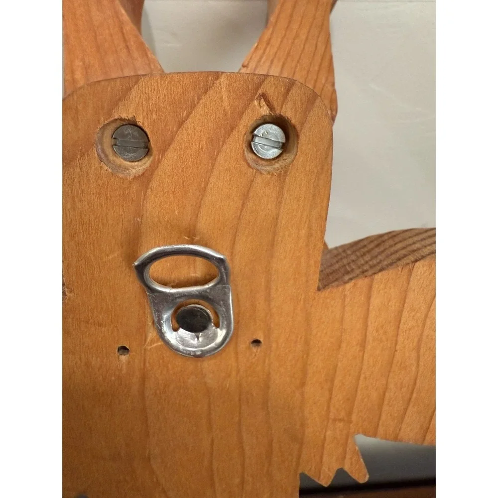 Vintage Handmade Decorative Wood Giraffe/Deer  with Hooks  wall hunger